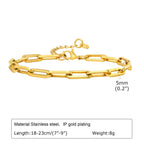 Paperclip Chain Bracelet 5mm — Stainless