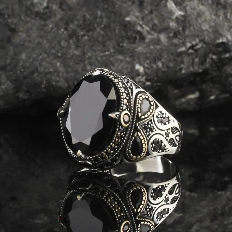 Multi-Color Adjustable Ring for Men — Zinc Alloy