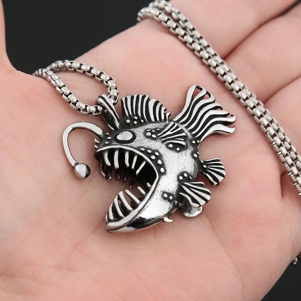Lantern Fish Pendant — 316L Stainless Steel