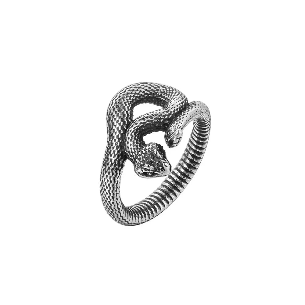 Snake Steel Ring Punk Animal Sliver Party
