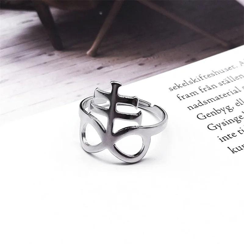 Cross Ring — Stainless Steel Adjustable