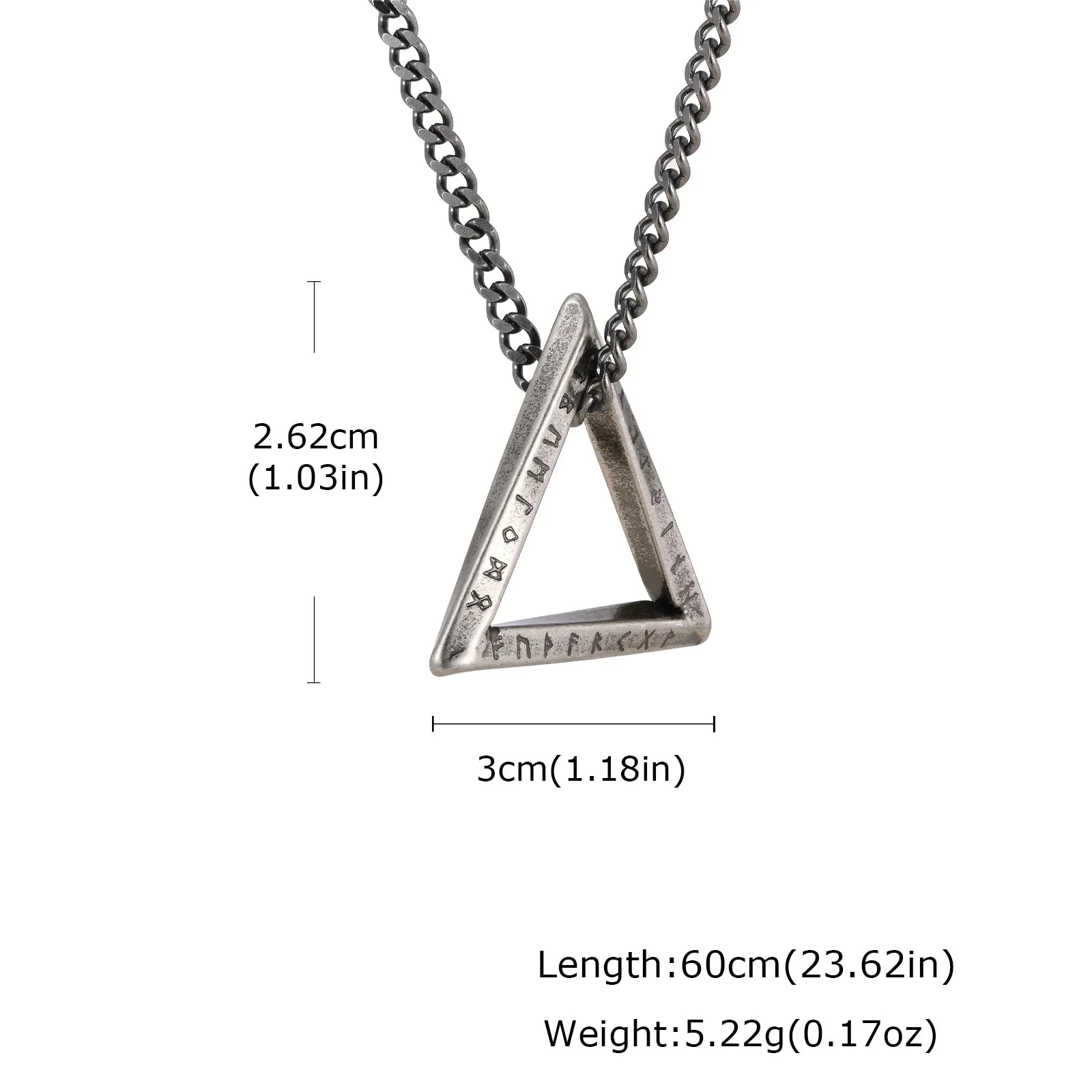 Viking Rune Mobius Pendant Necklace — Stainless Steel