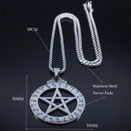 Star Odin Steel Pendant Norse Viking Wicca Pentacle