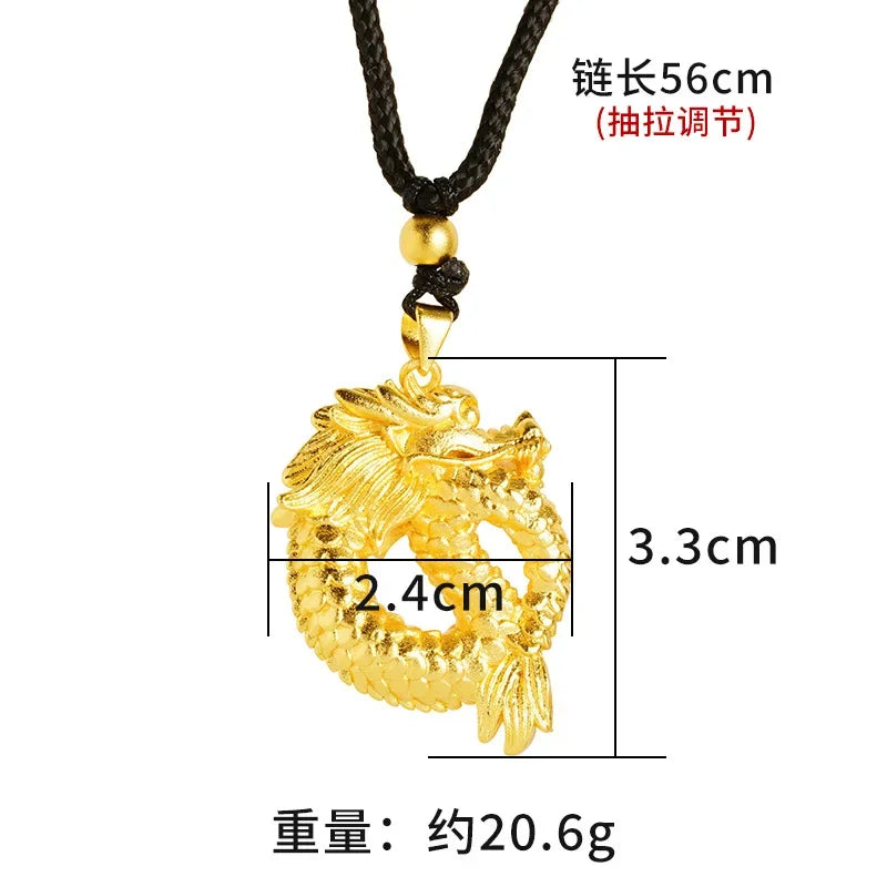 Luxury Panlong Necklace Women Men's All-match Pendant