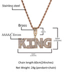 UWIN Customized Baguettecz Name Necklaces for Women Men Iced Out Cubic Zirconia Letters Fashion Personalized Jewelry for Gift
