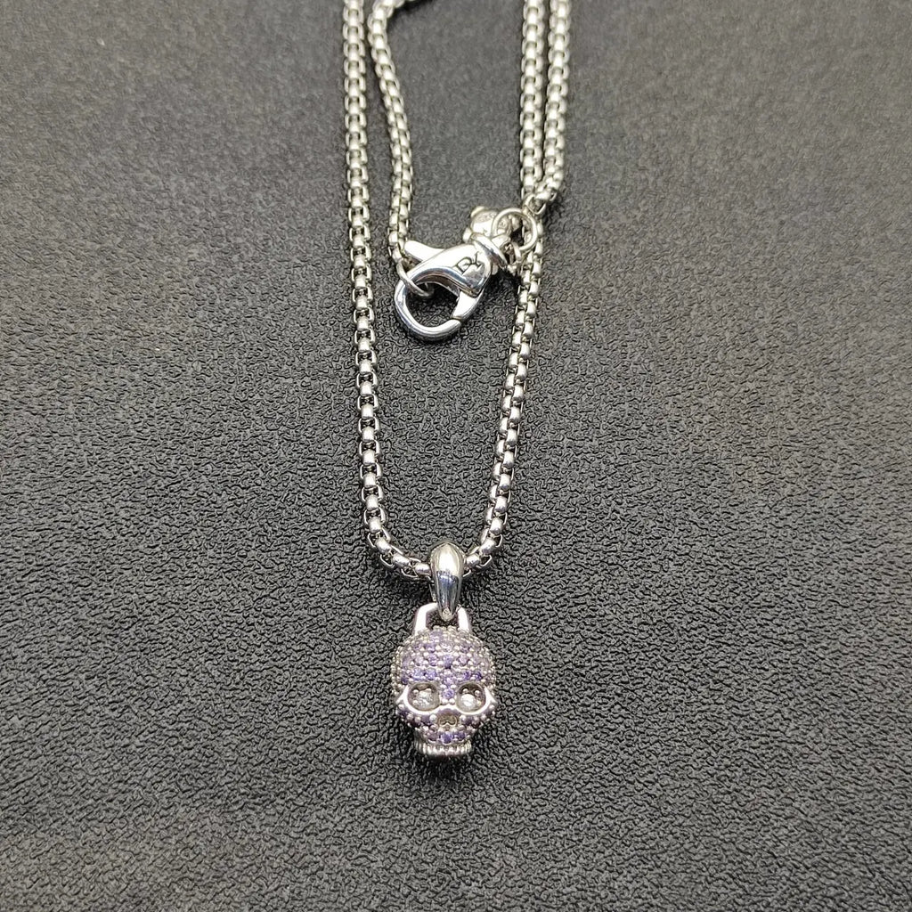 2025 New High-Quality Christmas Fashion Simple Skull Head Necklace Halloween Gift