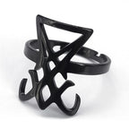 Gothic Sigil Ring — Stainless Steel Adjustable