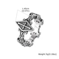 Punk Gothic Cross Ring for Men,Retro Stainless Steel Statement Ring,Birthday Party Jewelry Gift