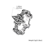 Punk Gothic Cross Ring for Men,Retro Stainless Steel Statement Ring,Birthday Party Jewelry Gift