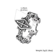 Gothic Cross Punk Ring — 316L Stainless Steel