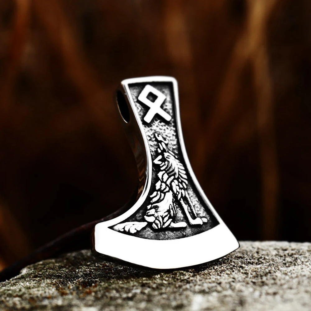 Vintage Nordic Viking Owl Pendant Necklace For Men 316L Stainless Steel Punk Biker Animal Necklaces Fashion Charm