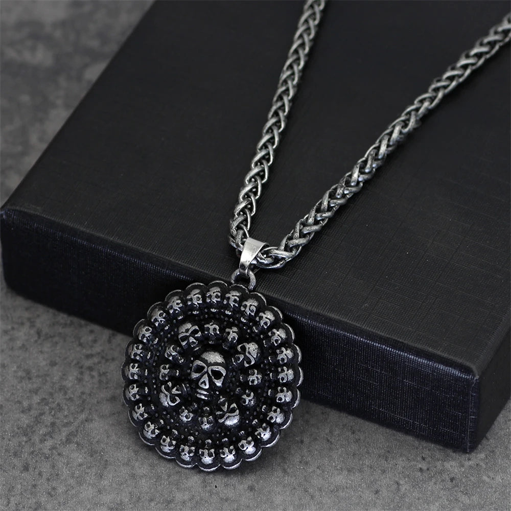 Steampunk Skull Pendant Necklace — Stainless Steel