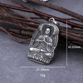 Stainless Steel Fashion Bodhisattva Buddha Necklace Men and Women Vintage Amulet Pendant Necklace Keel Chain Male Jewelry Gift