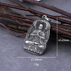 Stainless Steel Fashion Bodhisattva Buddha Necklace Men and Women Vintage Amulet Pendant Necklace Keel Chain Male Jewelry Gift