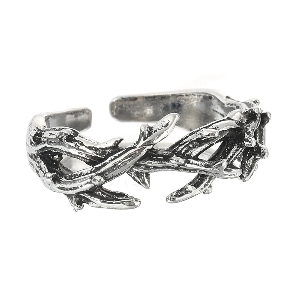 Robot Ghost Skull Open Ring — Stainless Steel
