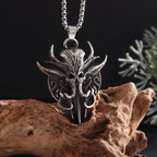 Retro Domineering Ouroboros Wrapped Around The Tree of Life Pendant Necklace Men's Personalized Punk Cool Casual