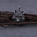 Viking Wolf Head Pendant Necklace — Stainless Steel