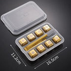 Reusable Whiskey Stones Stainless Steel Ice Cubes Quick-Freeze Wine Cooler Food Grade Metal Pellets Beer Cooler Bar