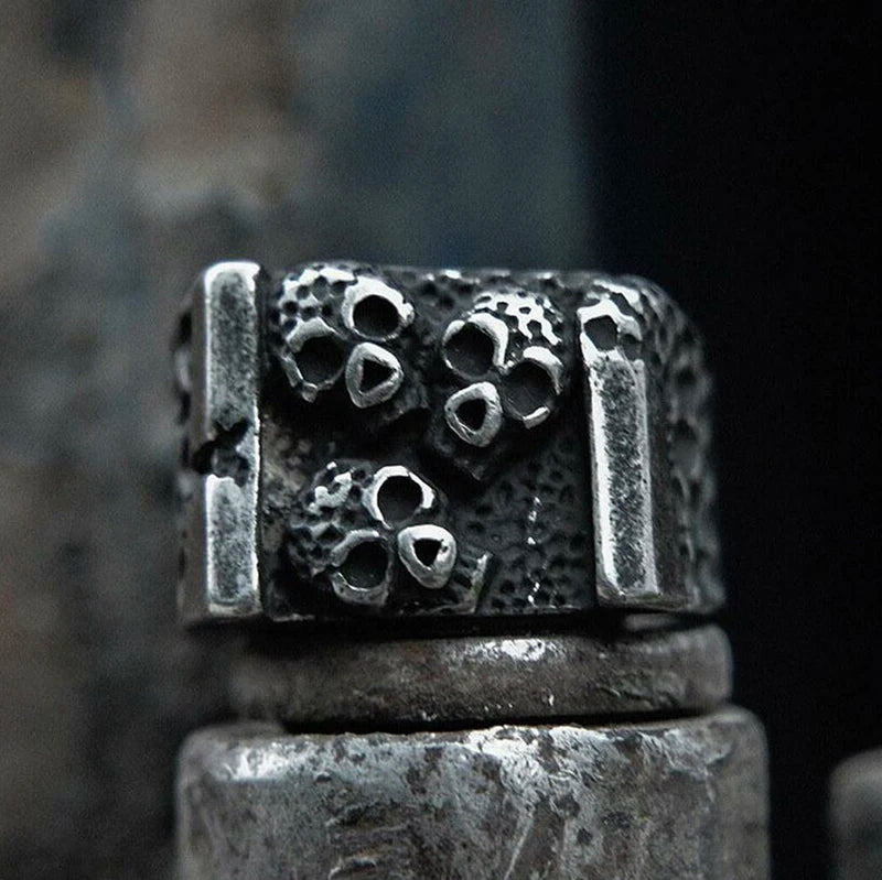 Christmas Charm Halloween Octopus Skull Punk Stainless Steel Seaman Rings Men Anel Puck Jewelry Gift for Sailor