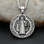 Saint Benedict Steel Pendant Vintage 316L Exorcism