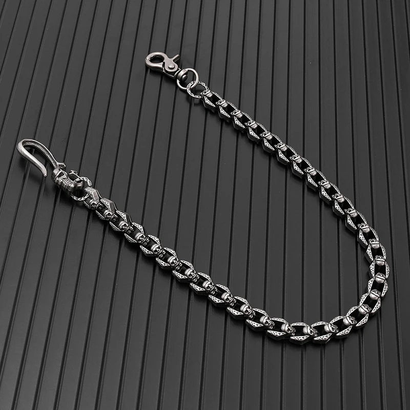 Vintage Punk Gothic Metal Skull Chain for Men Fashion Accessory Waist And Pants Chain Stylish Gothic Punk Jewelry