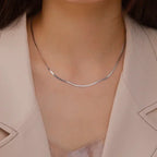 Gold Herringbone Snake Chain Necklace 5mm — Stainless Steel