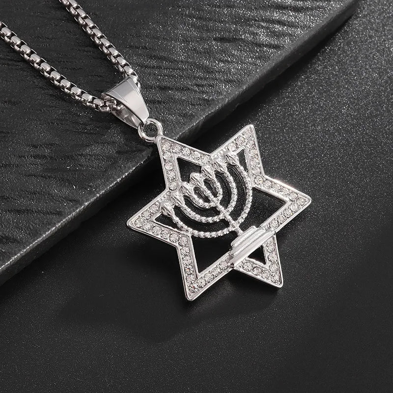 Star Steel Pendant Sparkly David Lconic Cultural