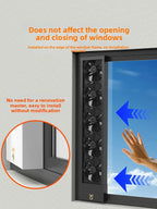 Household no-drill window exhaust fan, no installation required no hole needed, glass window ventilation fan powerful