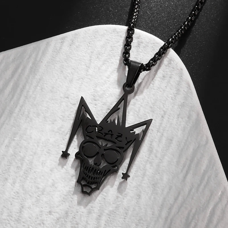 Stainless Steel Simple Personalized Spider Pendant Necklace Men and Women Fashion Party Pendant Jewelry Gift