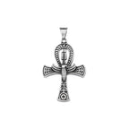 Vintage Stainless Steel Ancient Egyptian Ankh Cross Pendant Necklaces For Men Women Fashion Eye Of Horus Amulet Jewelry
