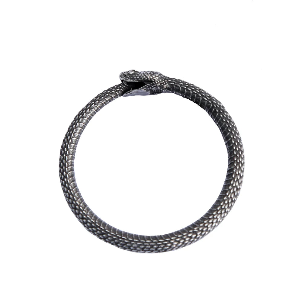 Gothic Ouroboros Snake Pendant Necklace — Stainless Steel