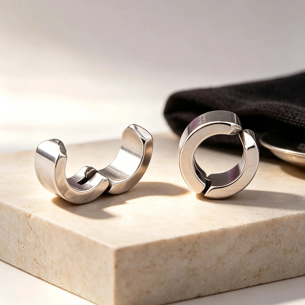 Geometric Clip-On Ear Cuff Earrings — Minimalist