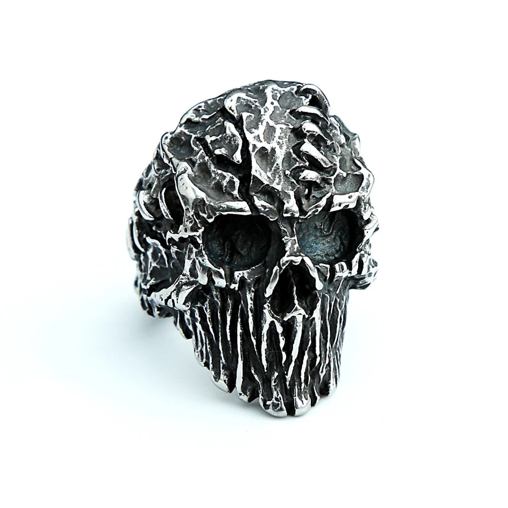Devil Skull Ring — Black Stainless