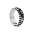 Geometric Gear Ring — Stainless Steel