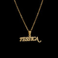 Personalized Custom Zircon Name Necklace Stainless Steel for Women Men Double Layers Zircon Twist Chain Birthday Jewelry Gift