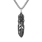 Vintage Stainless goro feather Necklace Men Women Punk Hip Hop Biker goro Pendant Chain Fashion Jewelry Gift