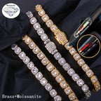 Fine 5mm Bling VVS1 Moissanite Tennis Necklace Iced out Brass Fashionable Hip Hop Style Men Women Bracelet With GRA Certificate