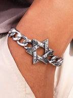 Star of David Bracelet — Stainless Steel