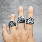 Masonic Skull Ring 316L Stainless Steel Men Eye of Truth Freemasonry Rock for Rider Male Boyfriend Jewelry Best Gift