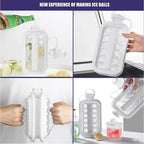Portable 2-in-1 Folding Ice Maker Water Bottle Creative Ice Cube Mold Kitchen Bar Gadgets Ice Hockey Lattice Making