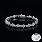 Tennis Chain Necklace Stainless Steel 6.5MM Cluster