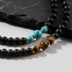 Turquoise Beaded Stone Collar Necklace