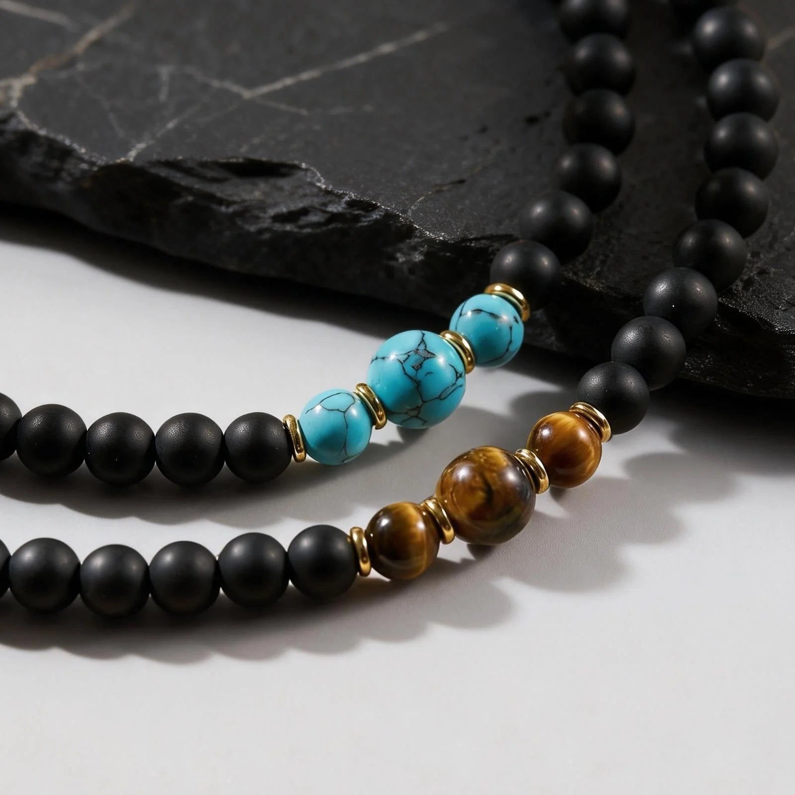 Turquoise Beaded Stone Collar Necklace