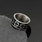 Knight Templar Cross Ring — Black Stainless Steel