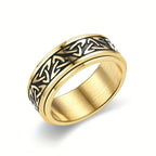 Celtic Knot Knuckle Spinner Ring — Stainless Steel
