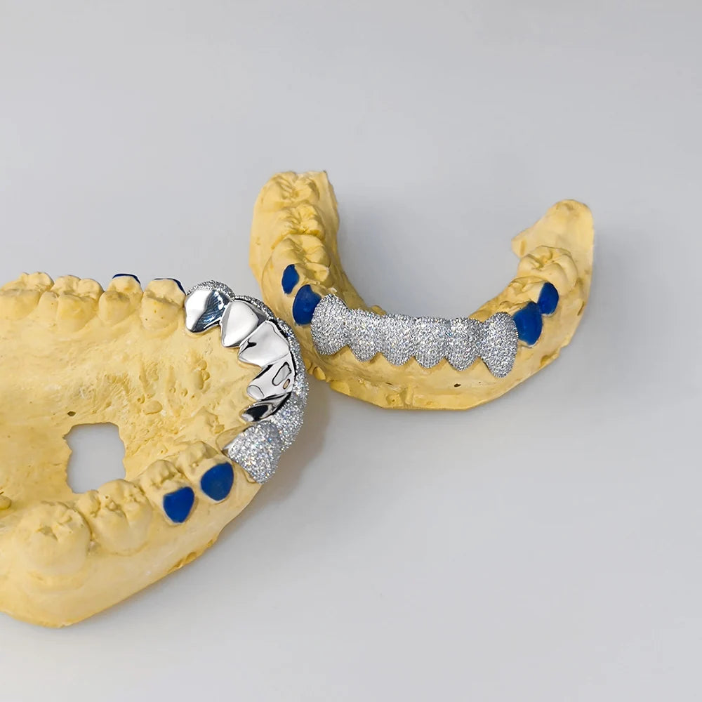 925 Silver VVS Moissanite Grillz Iced Out