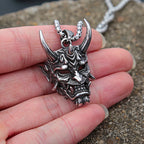 Skull Demon Steel Pendant Gothic Vintage Mask
