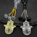 Hamsa Hand Pendant Necklace — Stainless Steel