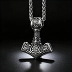 Odin Rune Viking Stainless Steel Pendant Necklace