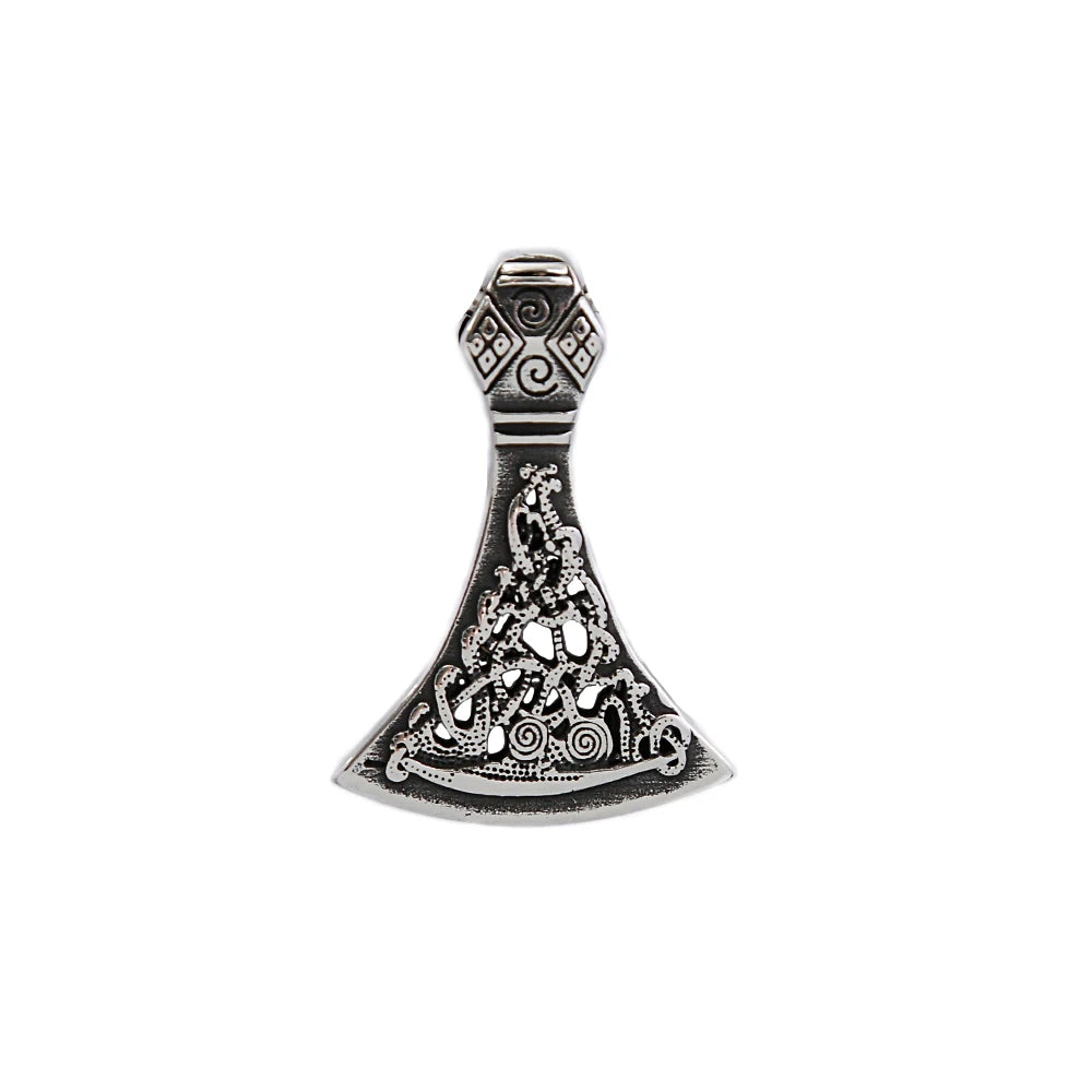 Viking Thor Axe Pendant — Stainless Steel